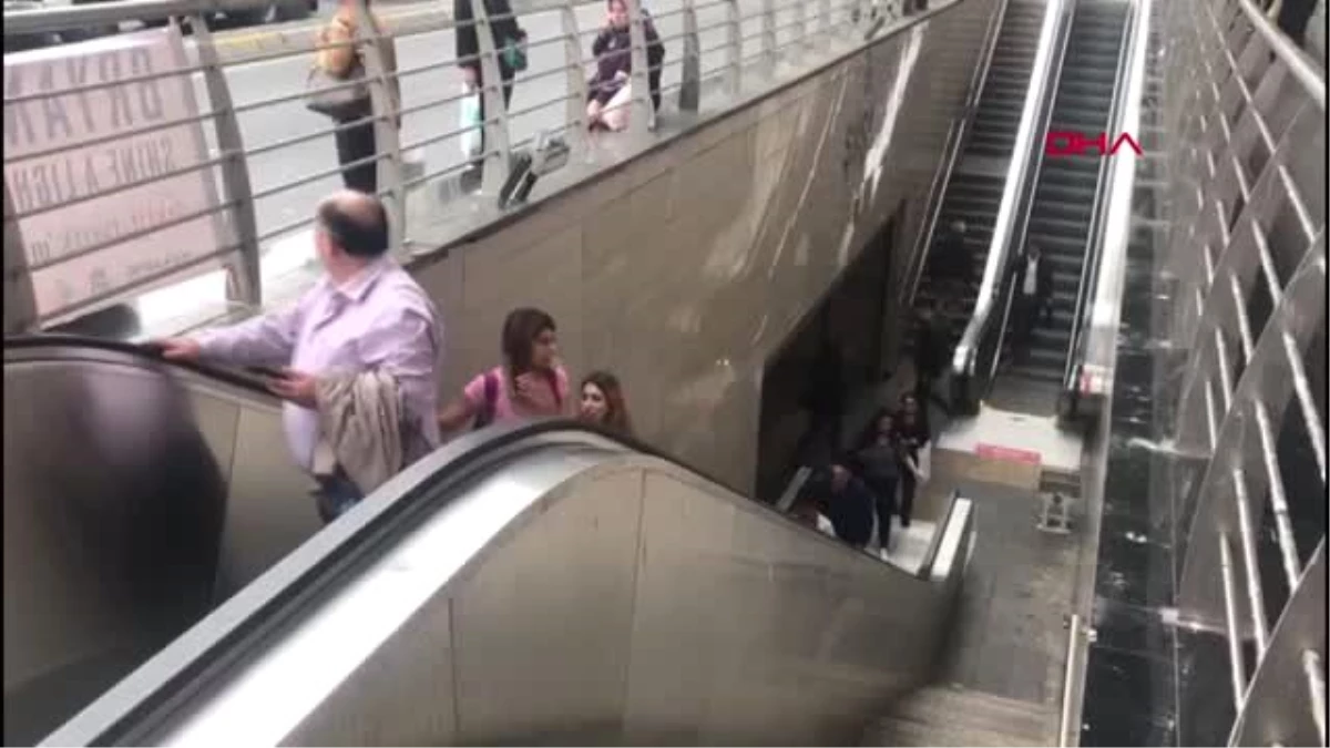 Şişli-mecidiyeköy metro istasyonu\'nda intihar girişimi