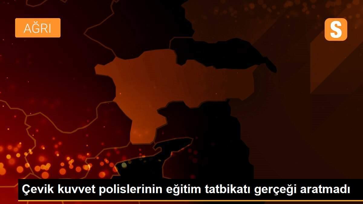 Çevik kuvvet polislerinin eğitim tatbikatı gerçeği aratmadı