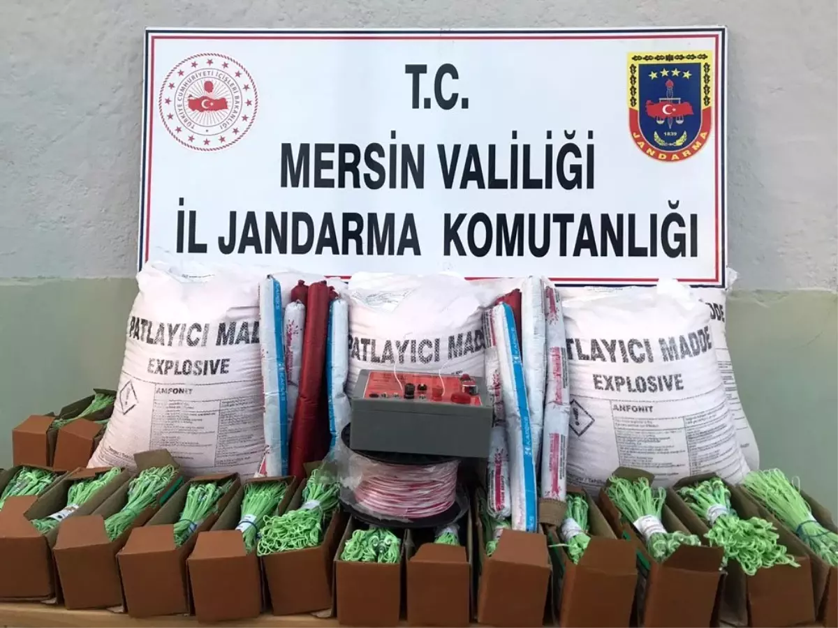 Mersin\'de 150 kilo patlayıcı madde ele geçirildi