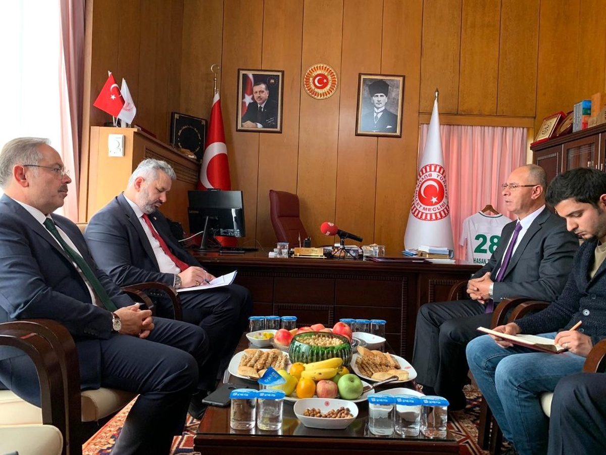 TBMM İdare Amiri Turan, Filistin\'in Ankara Büyükelçisi Faed Mustafa ile görüştü