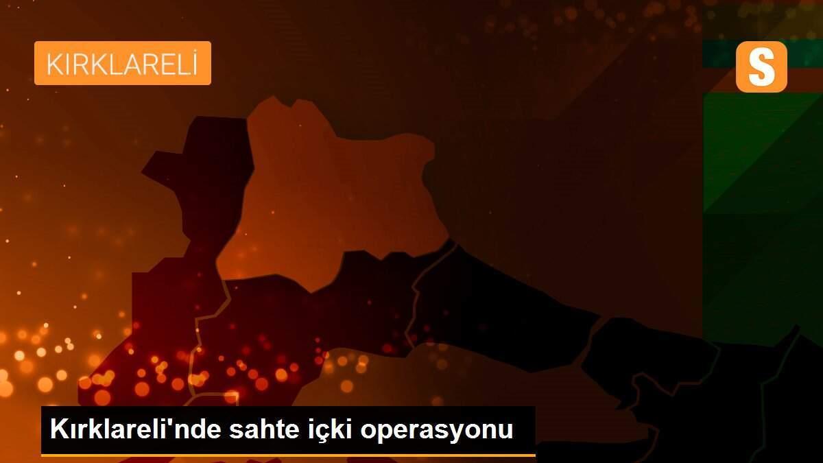 Kırklareli\'nde sahte içki operasyonu