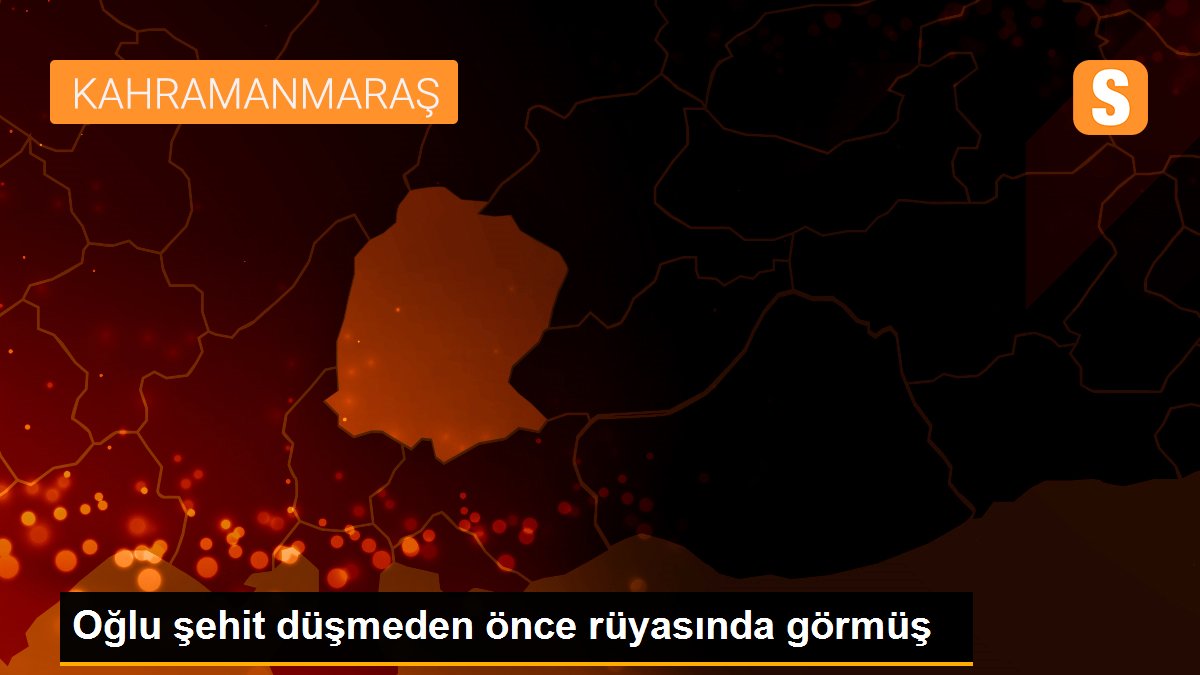 Oğlu şehit düşmeden önce rüyasında görmüş