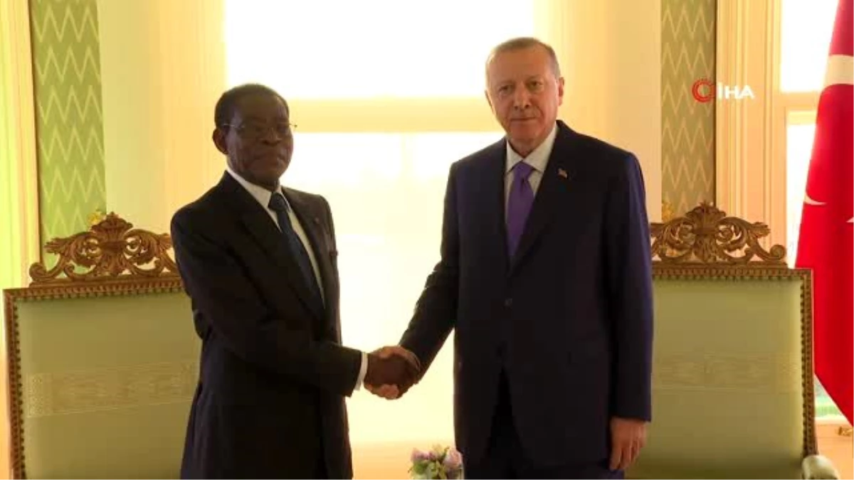 Cumhurbaşkanı Erdoğan Ekvator Ginesi Cumhurbaşkanı Teodoro Obiang Nguema Mbasogo\'yu kabul etti