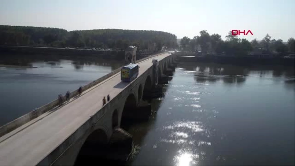 Edirne restore edilen tarihi meriç köprüsü, trafiğe açıldı