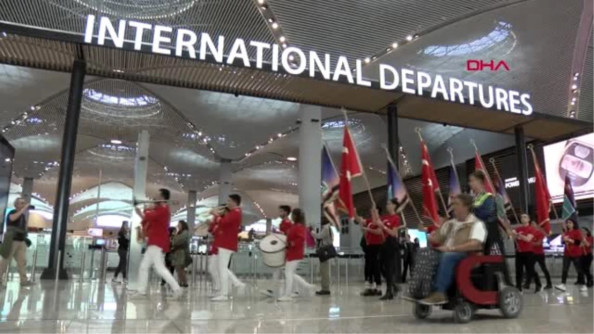 İstanbul havalimanı\'nda cumhuriyet bayramı ve 1. yıl dönümü coşkusu...