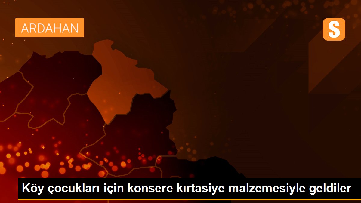 Köy çocukları için konsere kırtasiye malzemesiyle geldiler