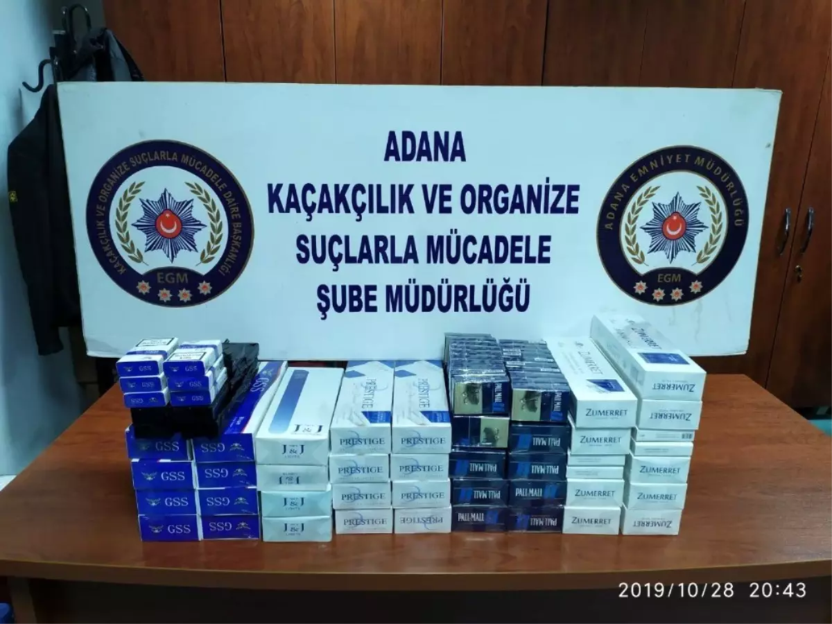 Adana\'da bin 445 paket kaçak sigara ele geçirildi