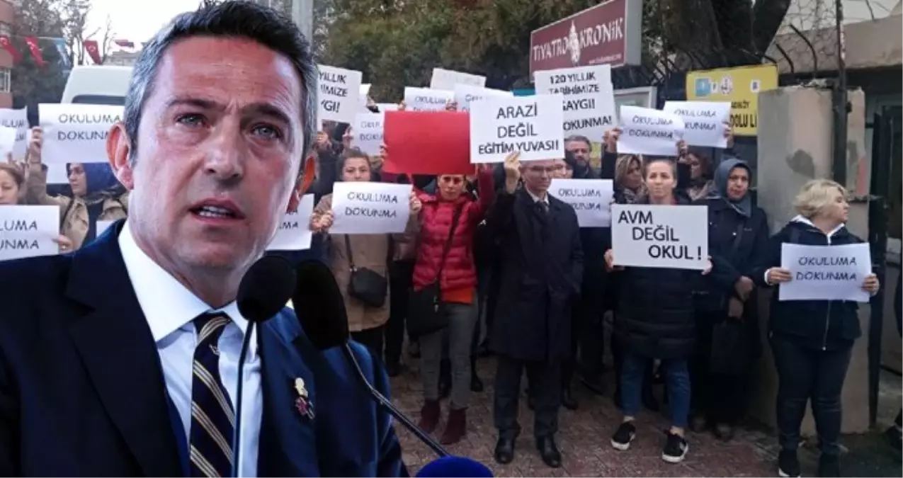 Ali Koç "Hakkımızı aldık" demişti, Kenan Evren Lisesi\'nde protesto edildi