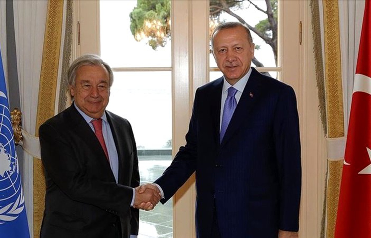 Cumhurbaşkanı Erdoğan BM Genel Sekreteri Guterres\'i kabul etti