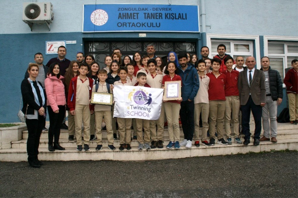 Devrek Ahmet Taner Kışlalı Ortaokulu\'na Avrupa ödülü
