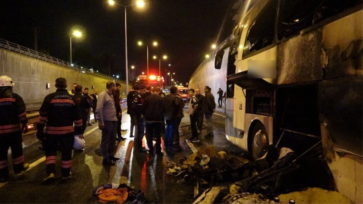 Faciadan dönüldü: Yolcu otobüsünde yangın çıktı
