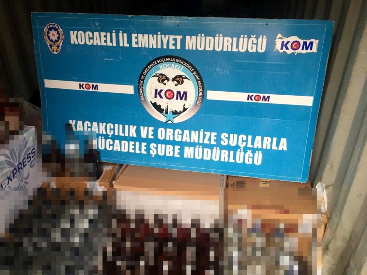 Kocaeli\'de 170 şişe kaçak içki ele geçirildi