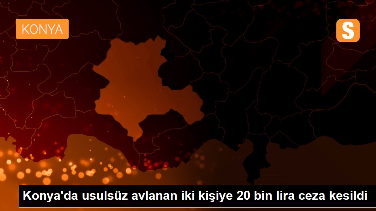 Konya\'da usulsüz avlanan iki kişiye 20 bin lira ceza kesildi