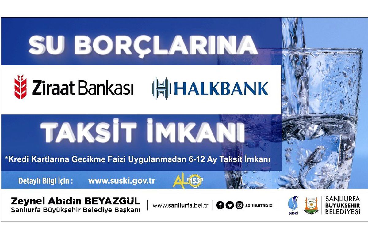 Şanlıurfa\'da su borcu olanlara taksit imkanı