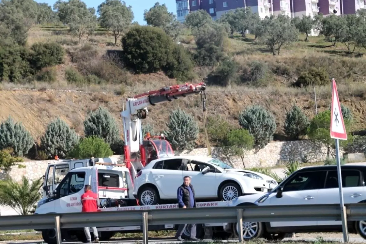 Kontrolünü kaybeden otomobil ağaca çıktı