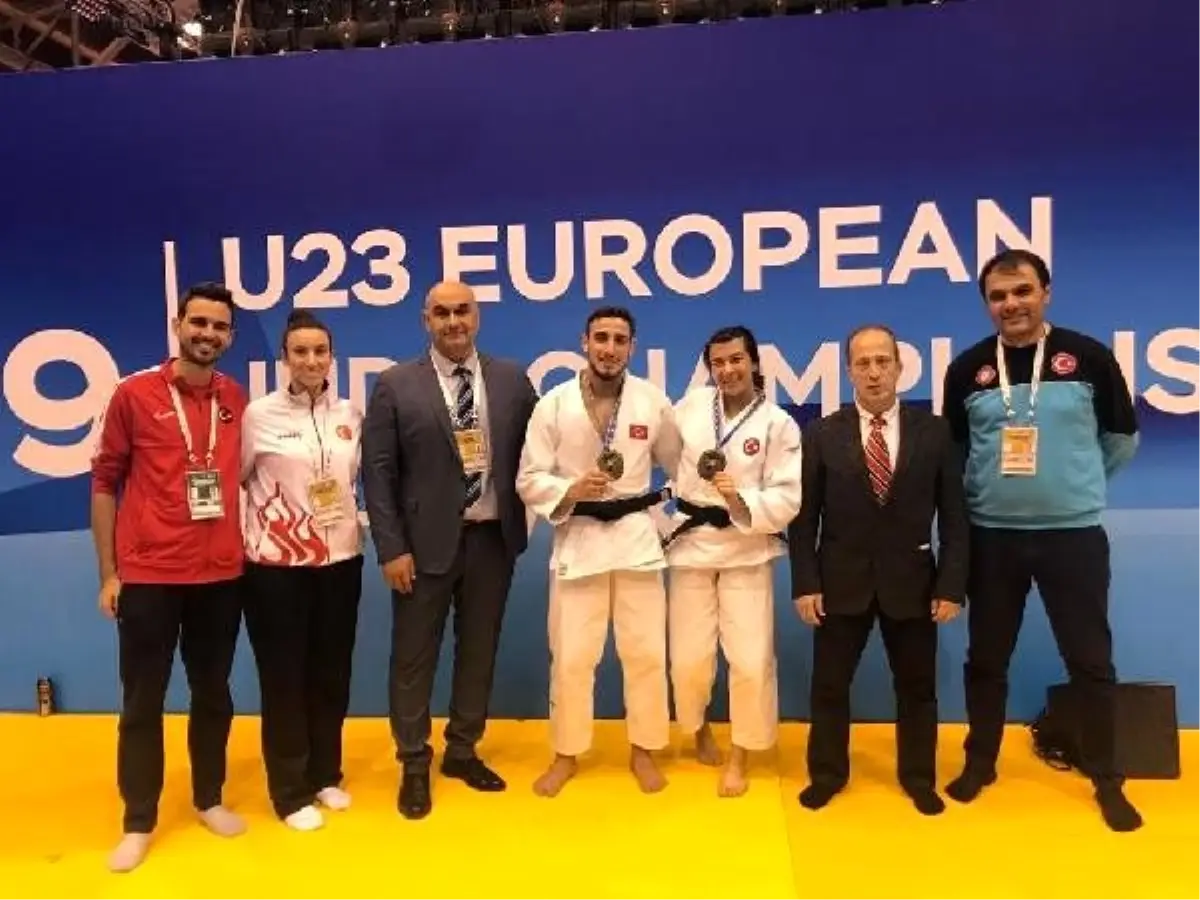 Milli judocular Minel Akdeniz ve Mustafa Koç\'tan bronz madalya