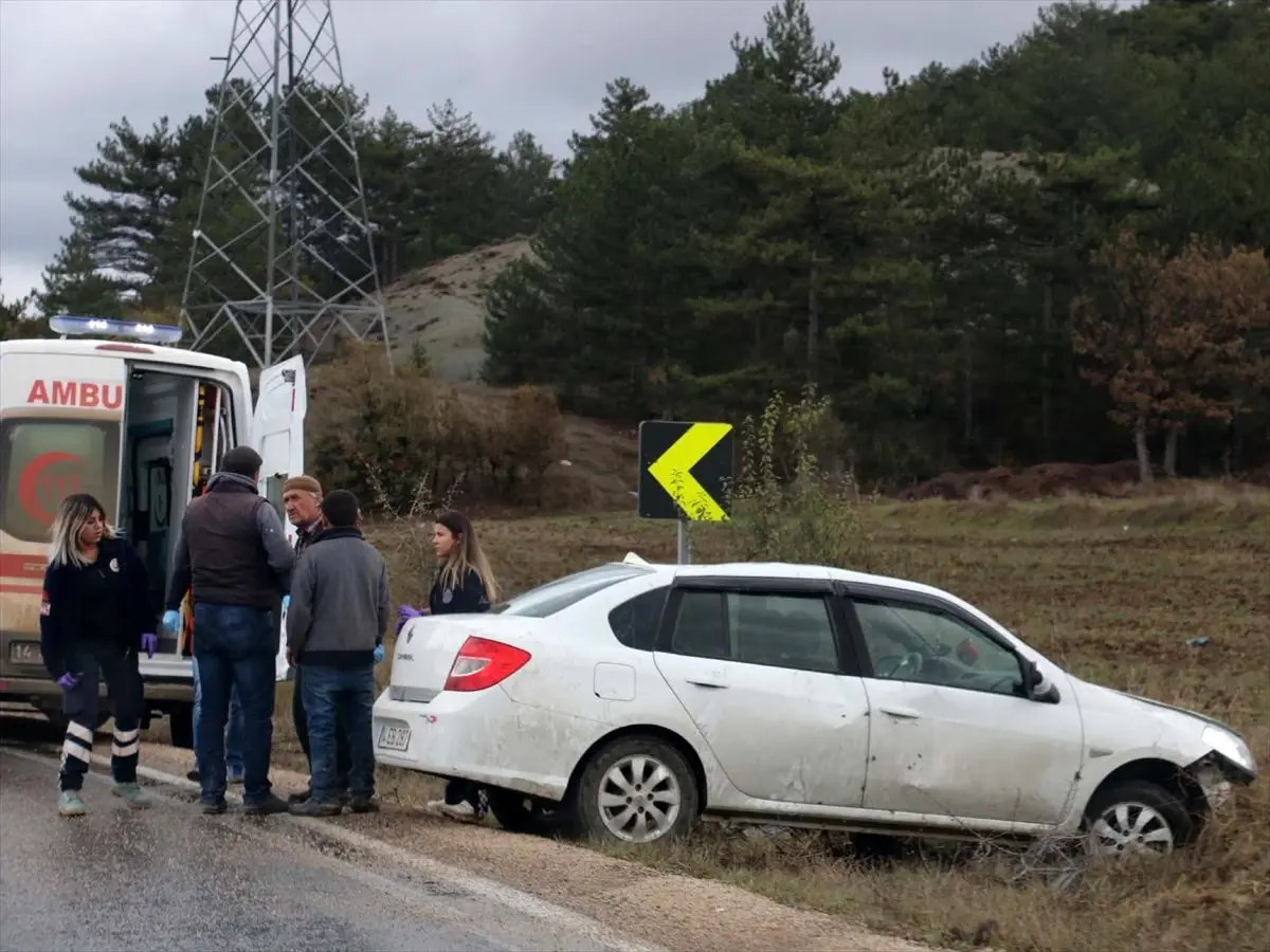 Mudurnu\'da otomobilin takla atması sonucu 1 kişi yaralandı