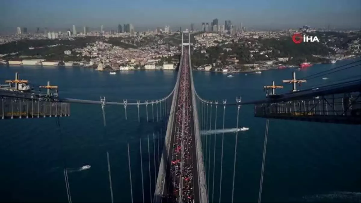 İstanbul Maratonu havadan böyle görüntülendi