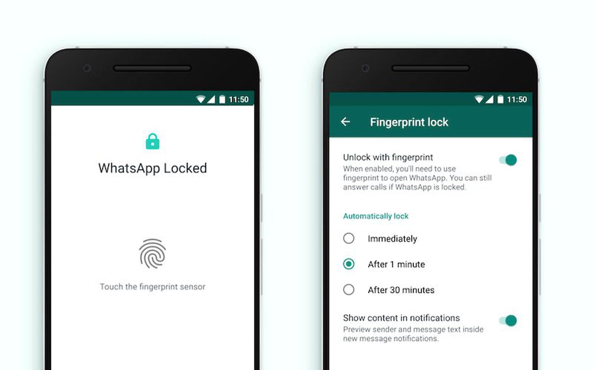WhatsApp Parmak izi ile Açma Özelliği Android\'e Geldi