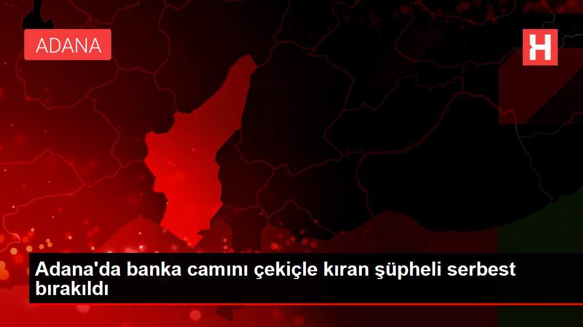 Adana\'da banka camını çekiçle kıran şüpheli serbest bırakıldı