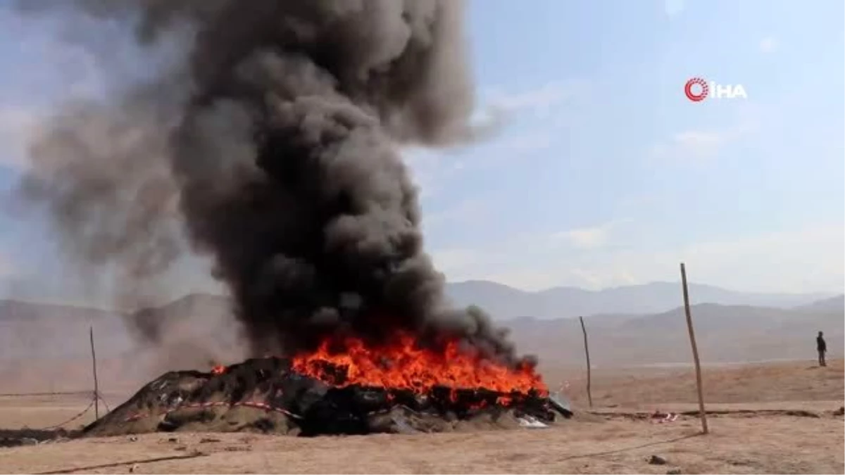 Afganistan\'da 28 ton uyuşturucu yakılarak imha edildi