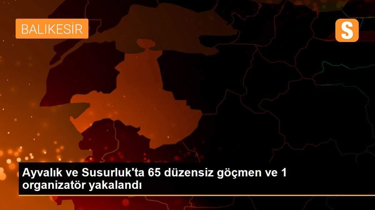 Ayvalık ve Susurluk\'ta 65 düzensiz göçmen ve 1 organizatör yakalandı