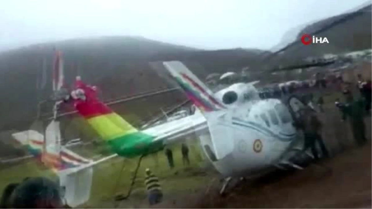 Bolivya Devlet Başkanını taşıyan helikopter acil iniş yaptı