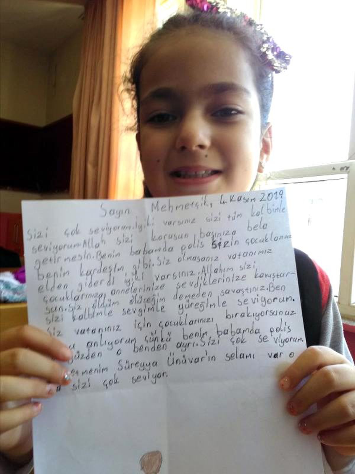 Minik öğrencilerden Mehmetçik\'e mektup desteği