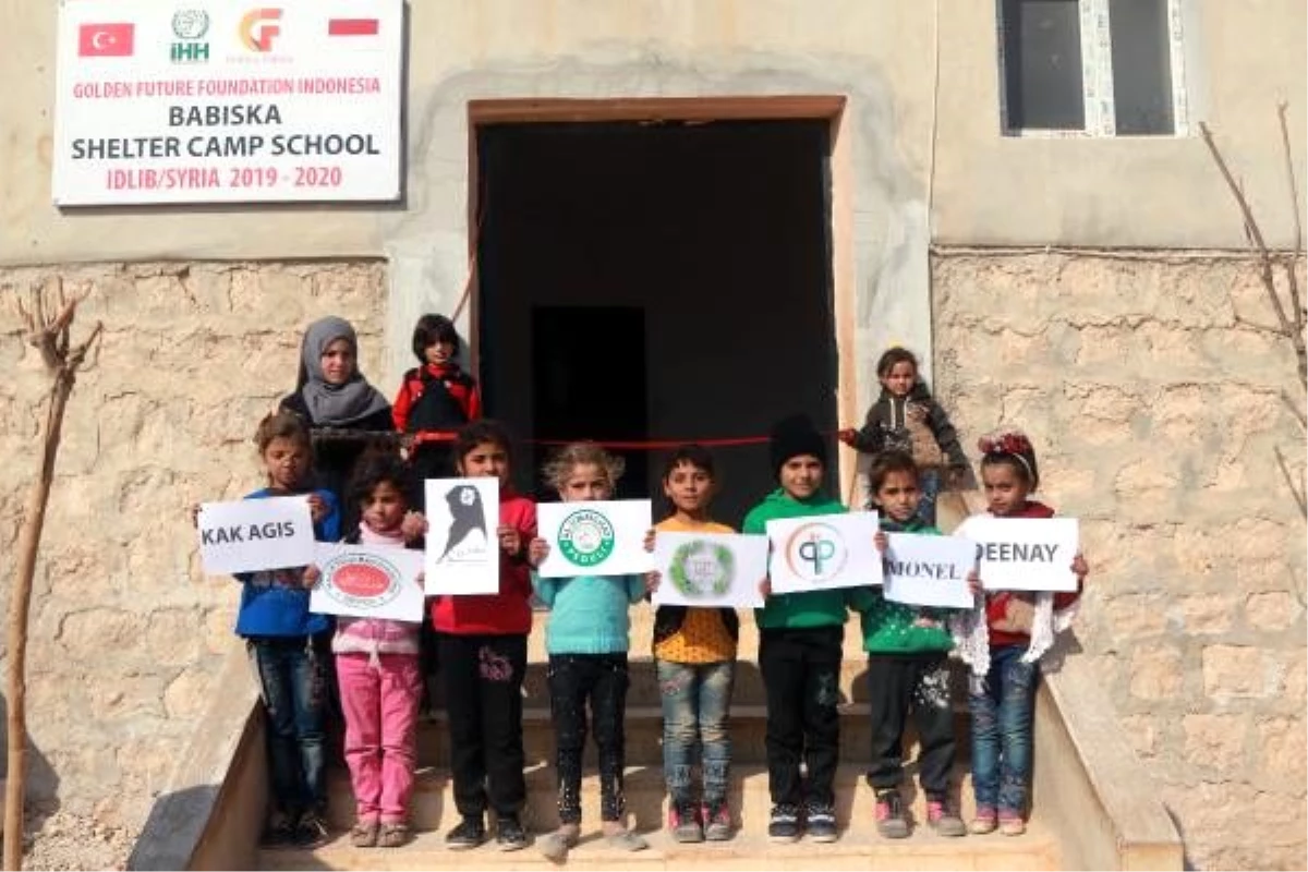 Suriyeli savaş mağduru çocuklar için İdlib\'de yeni okul hizmete girdi