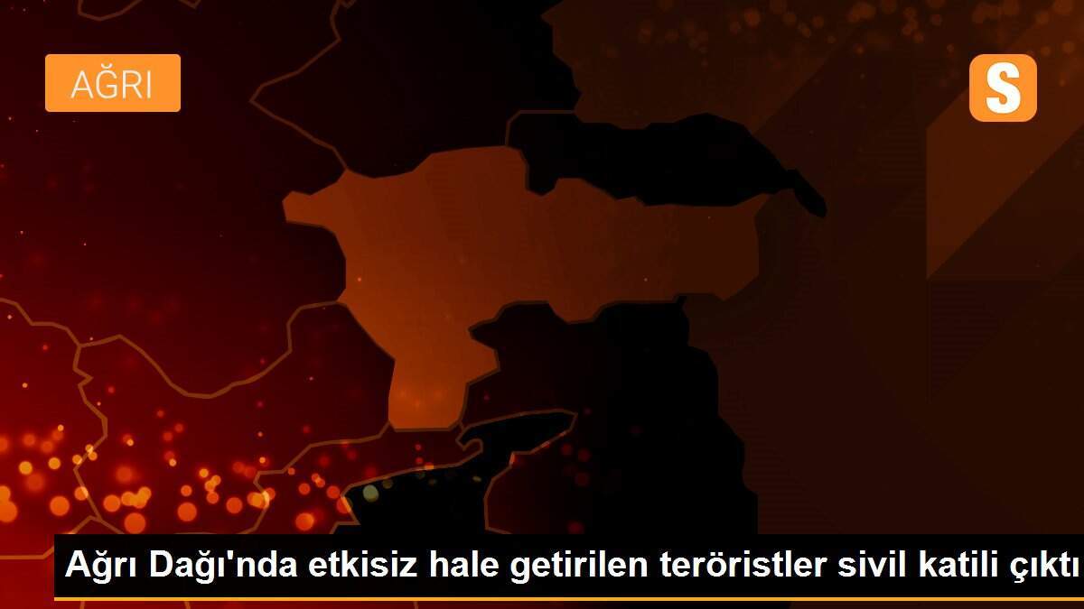 Ağrı Dağı\'nda etkisiz hale getirilen teröristler sivil katili çıktı