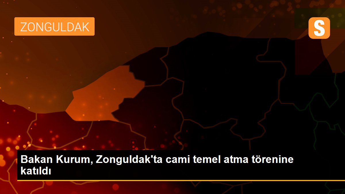 Bakan Kurum, Zonguldak\'ta cami temel atma törenine katıldı