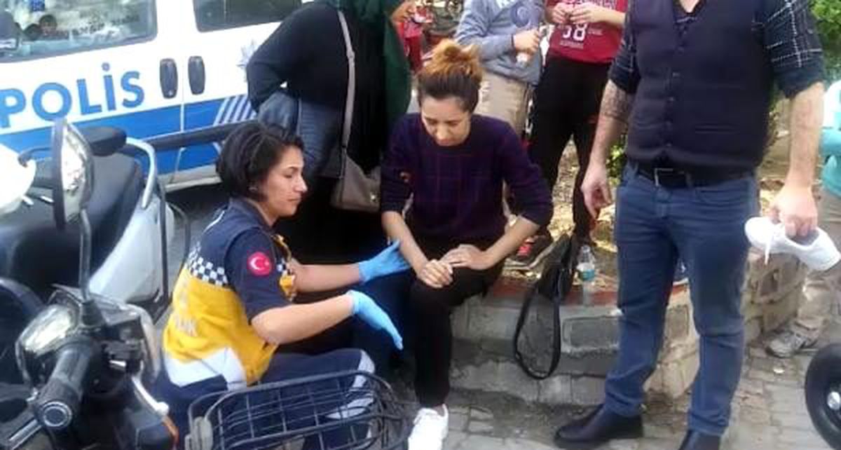 Hamile Azeri kadın, kazada yaralandı