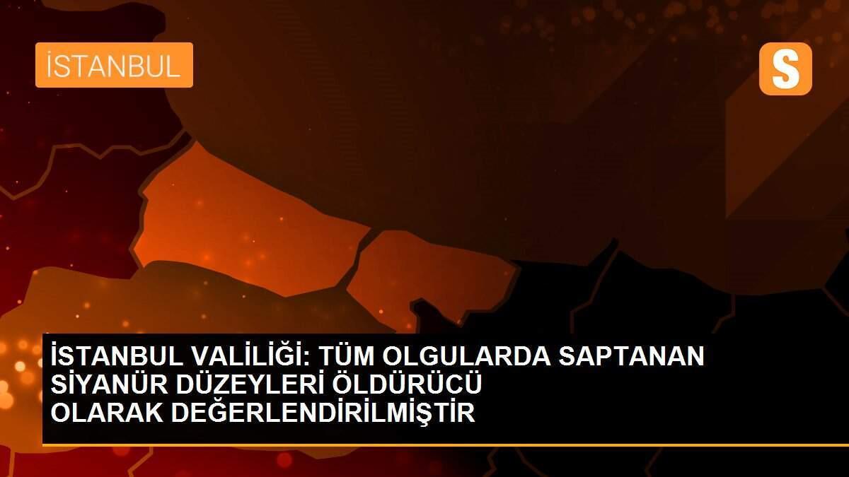 İSTANBUL VALİLİĞİ: TÜM OLGULARDA SAPTANAN SİYANÜR DÜZEYLERİ ÖLDÜRÜCÜ OLARAK DEĞERLENDİRİLMİŞTİR