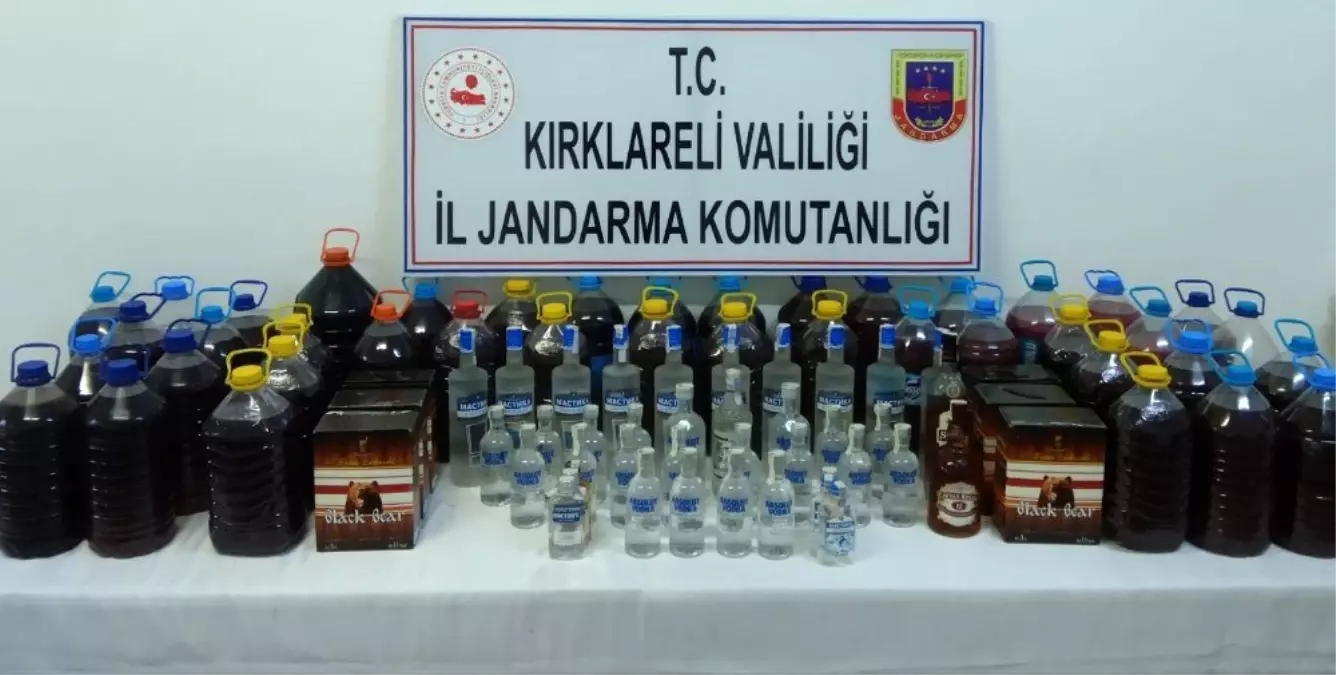 Kırklareli\'de 249 litre kaçak içki ele geçirildi