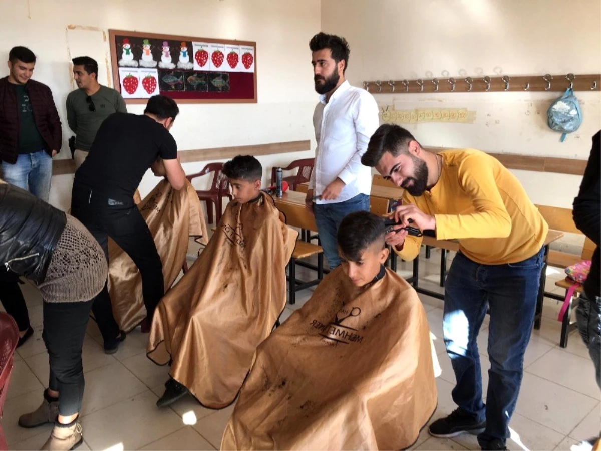 Köy okullarındaki çocuklara ücretsiz saç bakımı