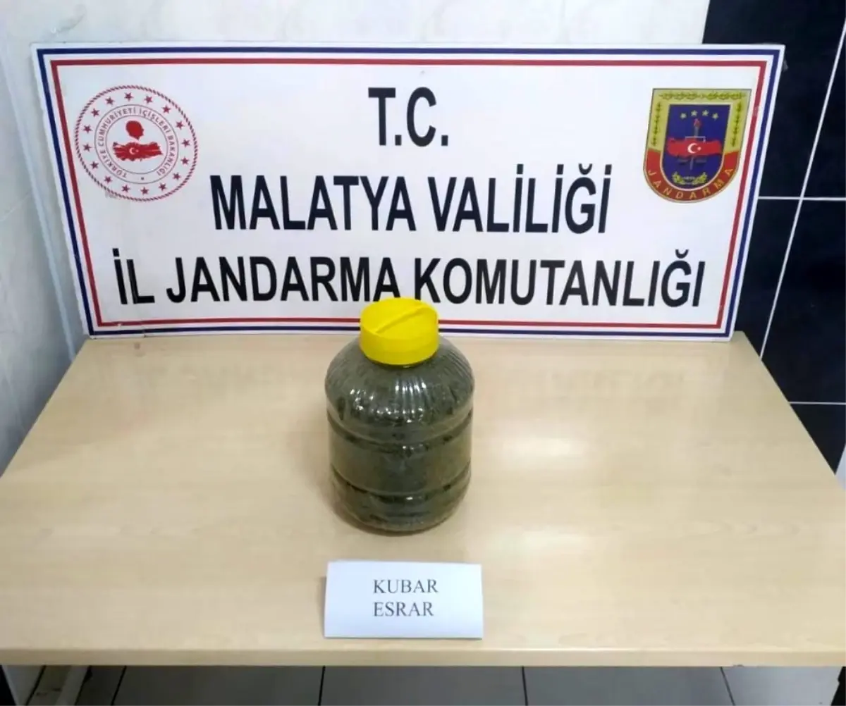 Malatya\'da 1 kilo 600 gram esrar ele geçirildi