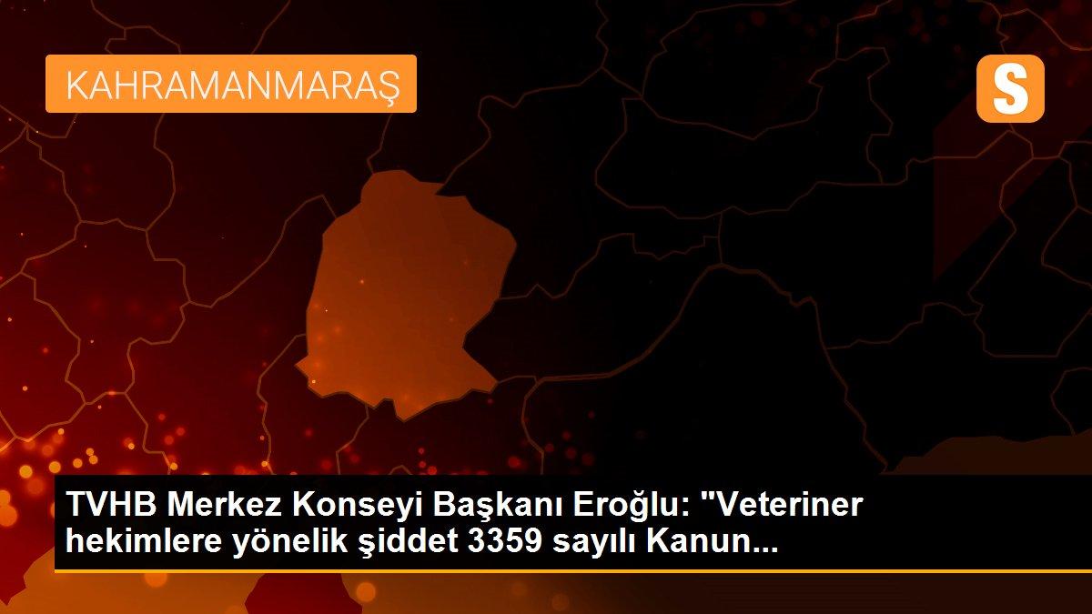 TVHB Merkez Konseyi Başkanı Eroğlu: "Veteriner hekimlere yönelik şiddet 3359 sayılı Kanun...