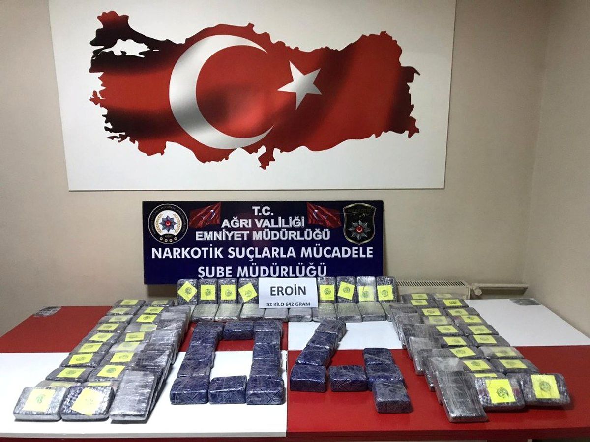 Ağrı\'da 52 kilo eroin ele geçirildi