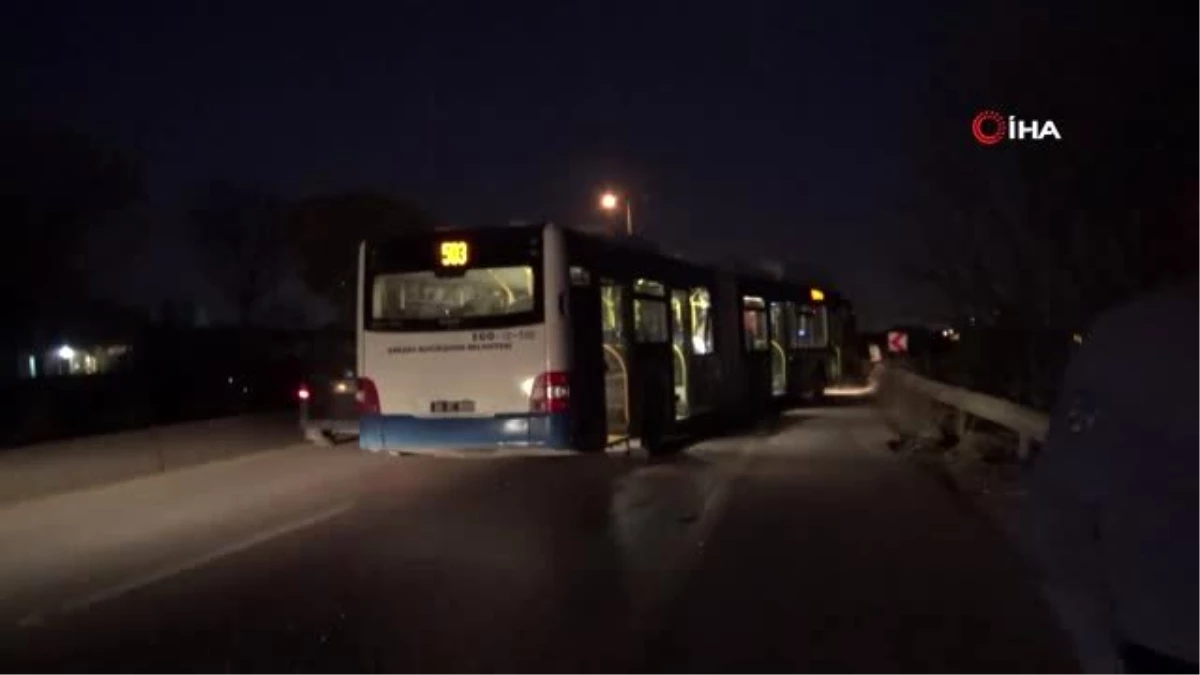 Başkent\'te iki otobüs çarpıştı: 1 yaralı
