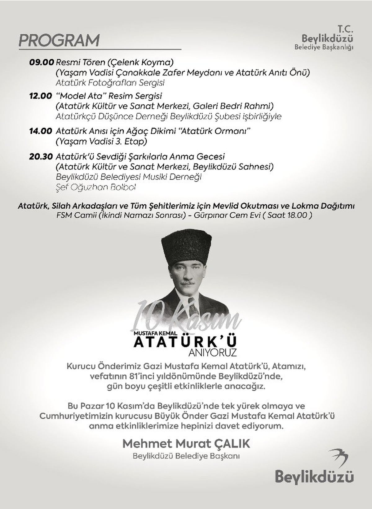 Beylikdüzü Belediyesi\'nden 10 Kasım\'da "Atatürk Ormanı"