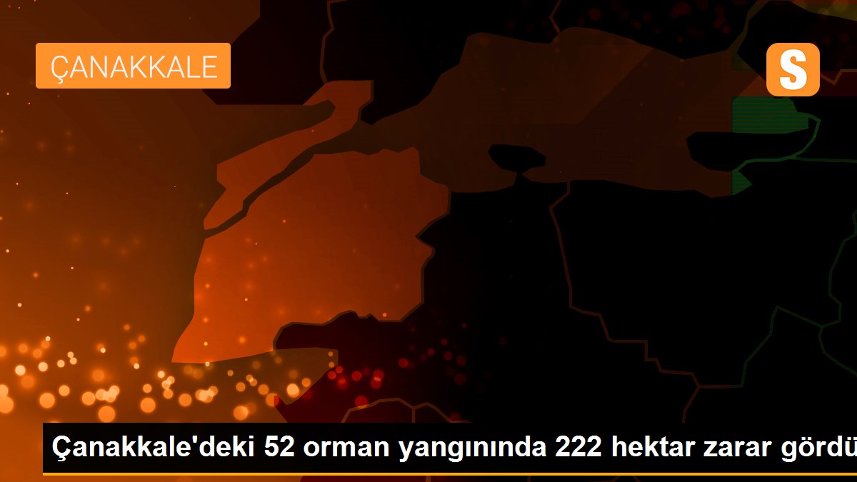 Çanakkale\'deki 52 orman yangınında 222 hektar zarar gördü
