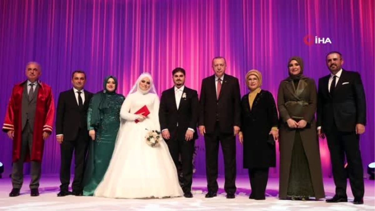 Cumhurbaşkanı Erdoğan, Mahir Ünal\'ın kızının nikah törenine katıldı