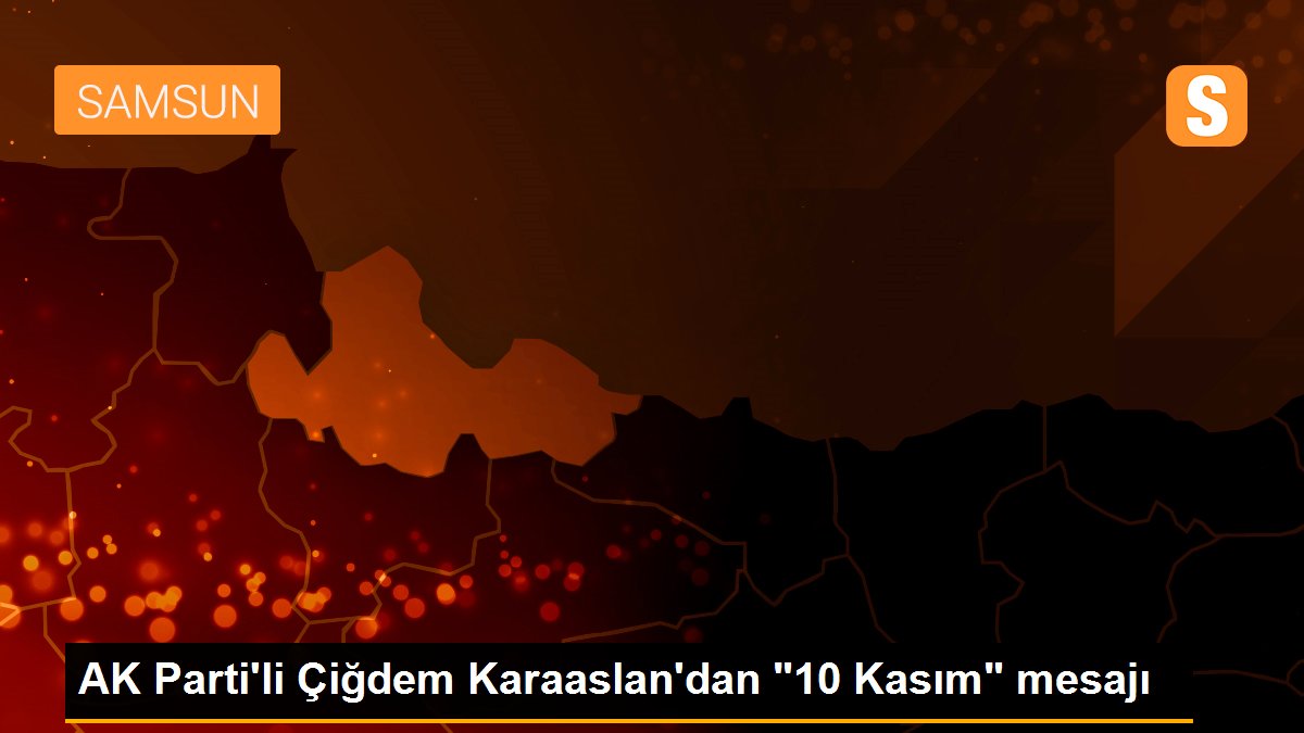 AK Parti\'li Çiğdem Karaaslan\'dan "10 Kasım" mesajı