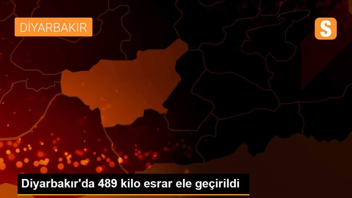 Diyarbakır\'da 489 kilo esrar ele geçirildi