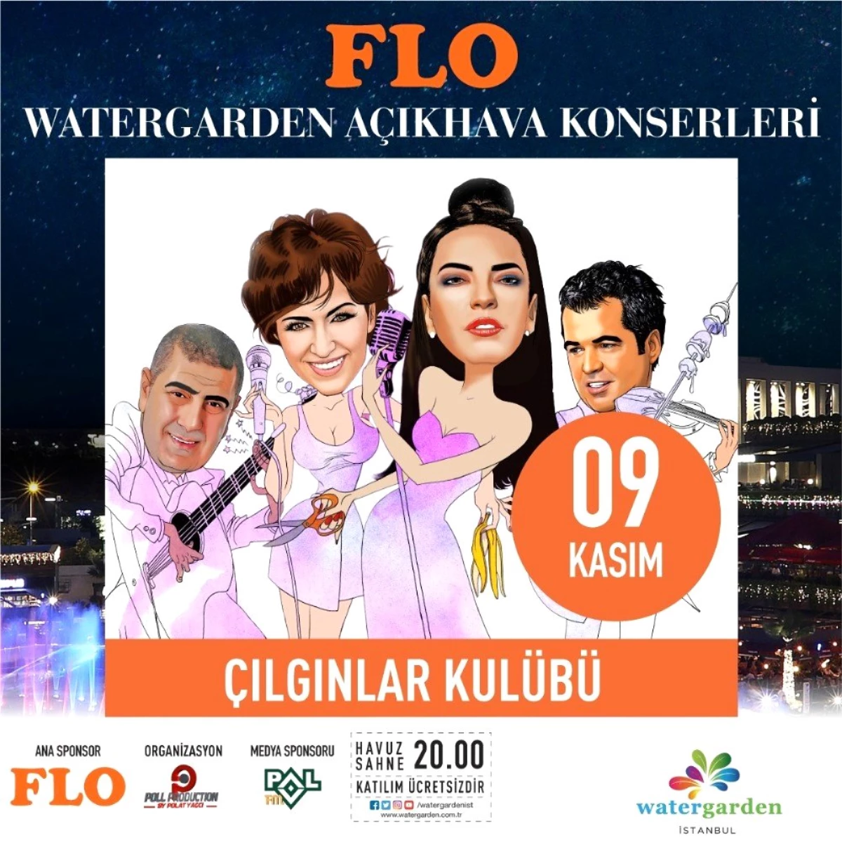 FLO Watergarden İstanbul Açıkhava Konserleri devam ediyor