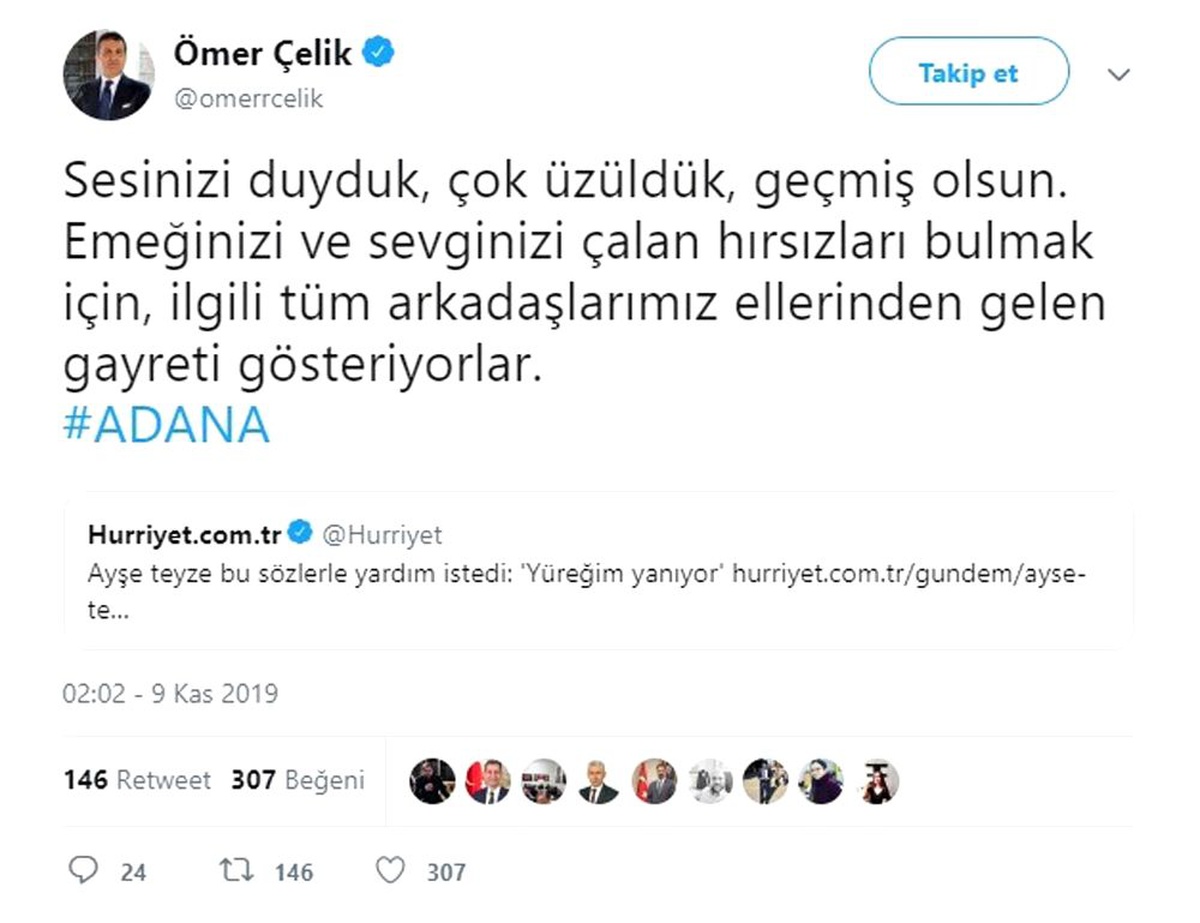 Ömer Çelik\'ten koyunları çalınan çifte destek