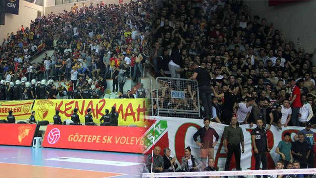 Voleyboldaki Göztepe - Karşıyaka maçında olay! Görüntüler...
