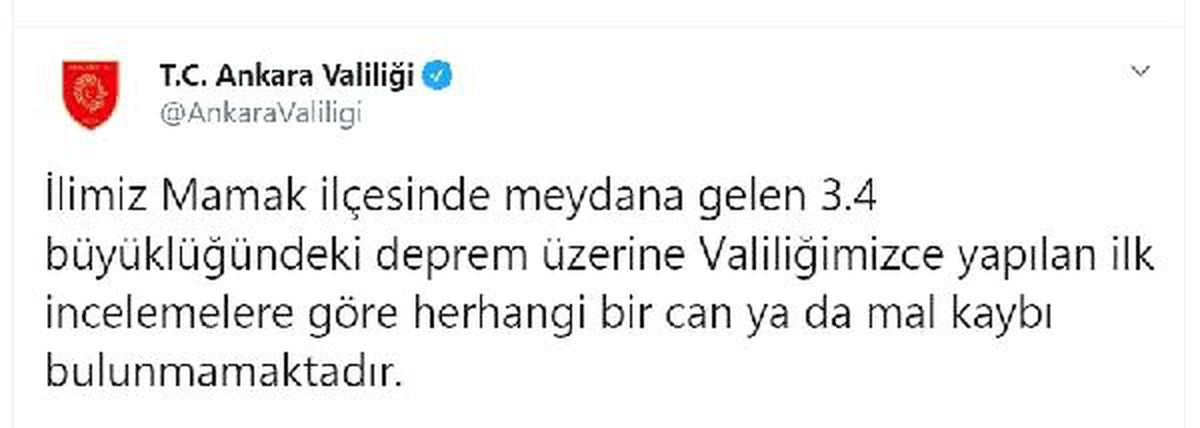 Ankara\'da 3.4 büyüklüğünde deprem (2)