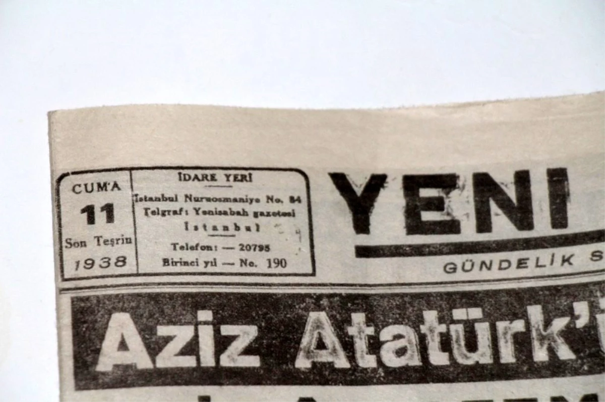 Atatürk\'ün vefatını yayınlayan 81 yıllık gazete