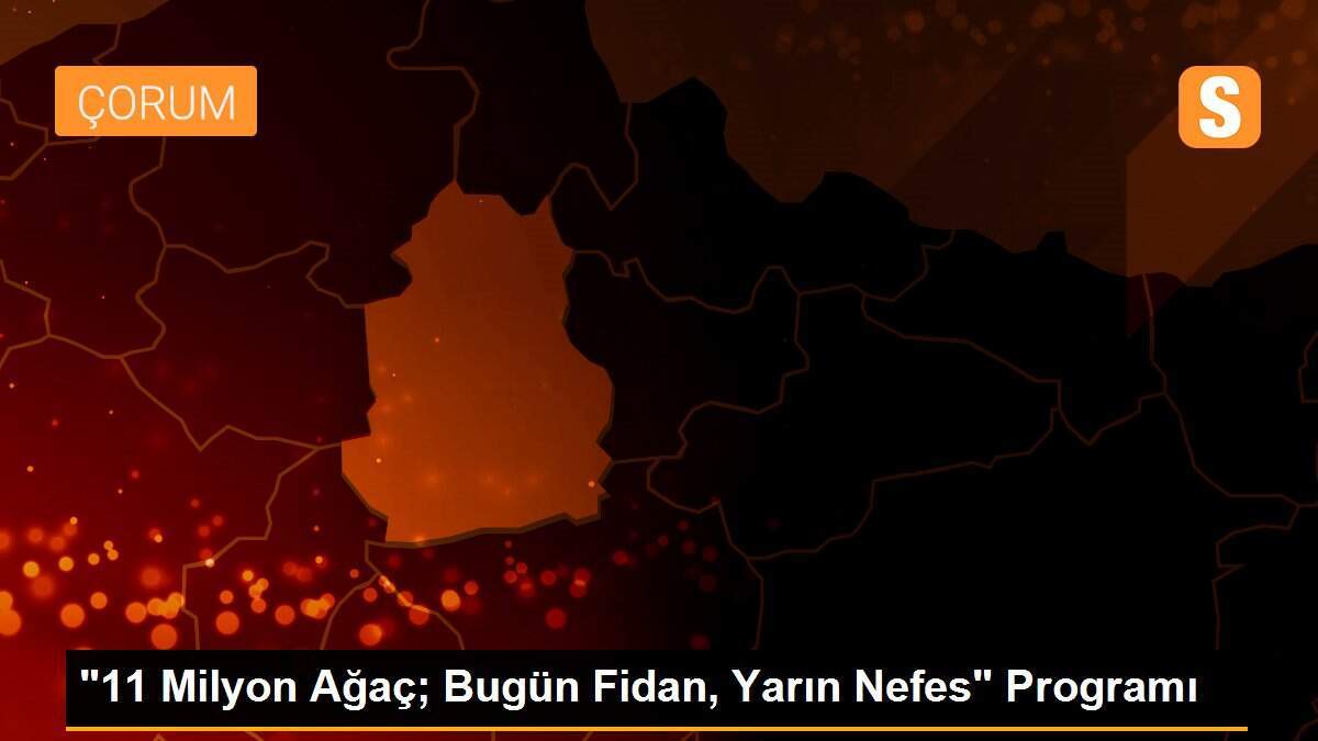 "11 Milyon Ağaç; Bugün Fidan, Yarın Nefes" Programı
